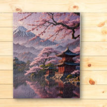 Cherry Blommar Pagodas Jigszle Puzzle