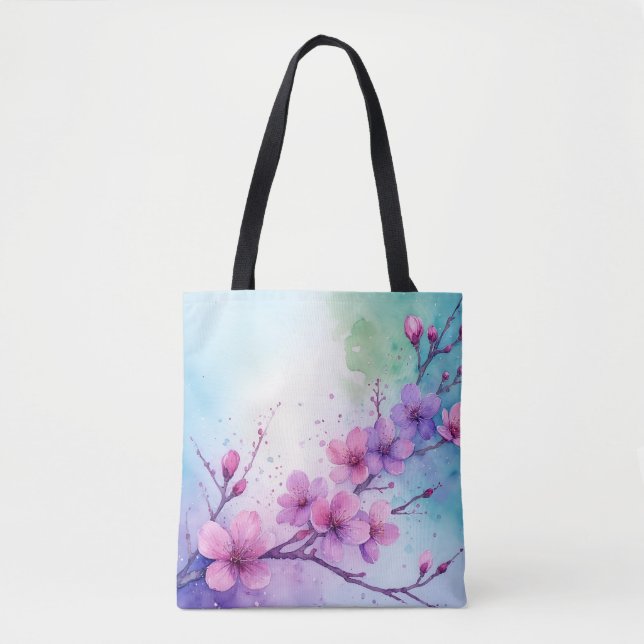 Cherry Blommar Paradise Tote Bag Tygkasse (Framsida)