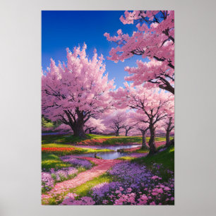 Cherry Blommar Park Poster