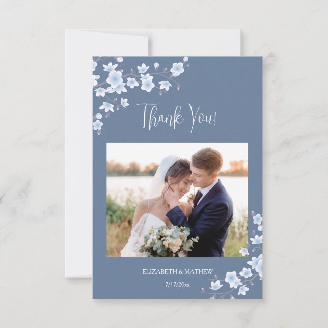 Cherry Blommar Photo Bröllop - tackkort Tack Kort (Framsida)