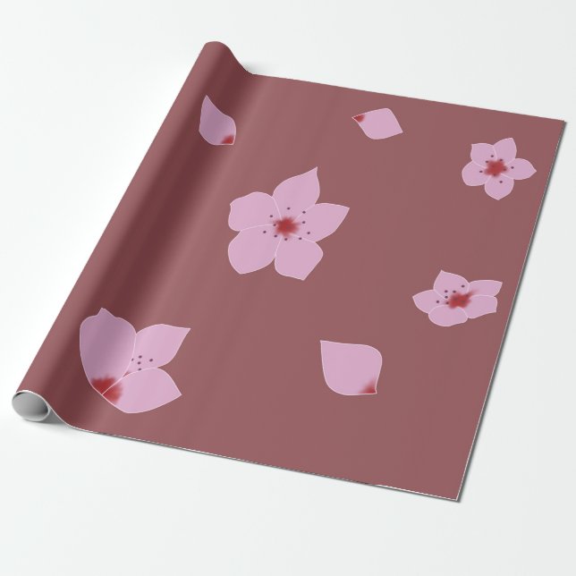 Cherry Blommar Presentpapper (Utrullad)