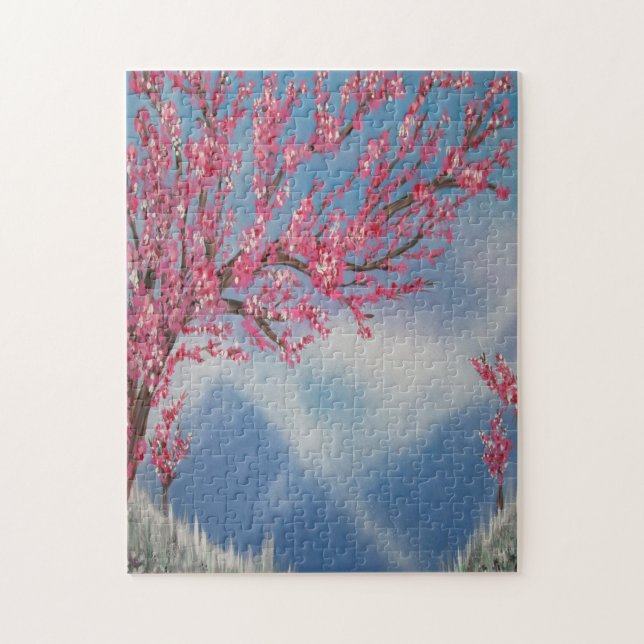 Cherry Blommar Pussel (Vertikal)