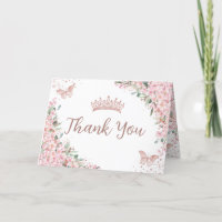 Cherry Blommar Ro Guld Butterflies Quinceañera