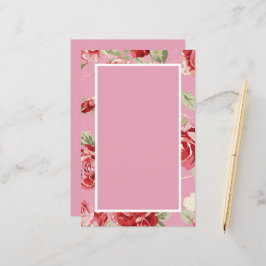 Cherry blommar röd ros