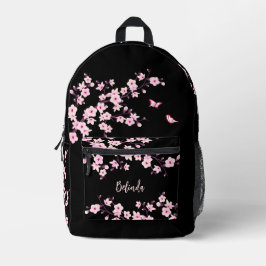 Cherry Blommar Rosa Black Monogram