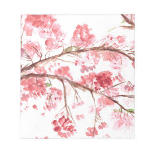 Cherry blommar rosa blommor Girly Sakura Asian Anteckningsblock