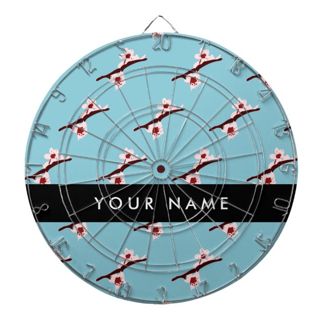 Cherry Blommar, Rosa Sakura, ditt namn Darttavla (Framsidan)