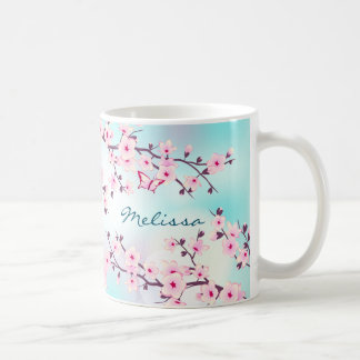 Cherry Blommar Rosa Turcos Monogram Mugg