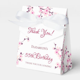 Cherry Blommar Rosa White | Anpassningsbar födelse Presentaskar