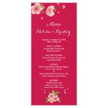 Cherry Blommar Rosa White flora Menu