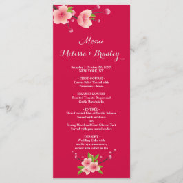 Cherry Blommar Rosa White flora Menu Program