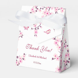 Cherry Blommar Rosa White Personligt bröllp Presentaskar