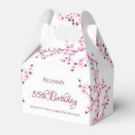 Cherry Blommar Rosa White Tack Birthday Presentaskar