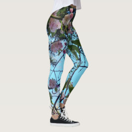 Cherry Blommar Sakura Flowers Blommigt Leggings