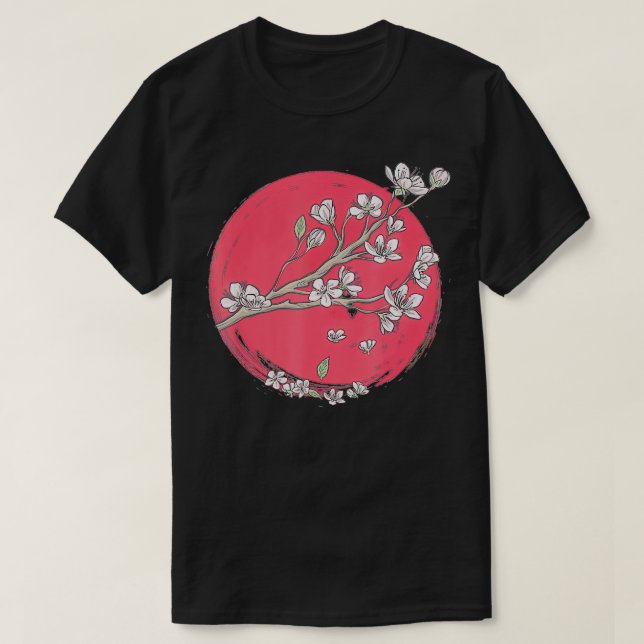 Cherry Blommar Sakura Japan T Shirt (Design framsida)