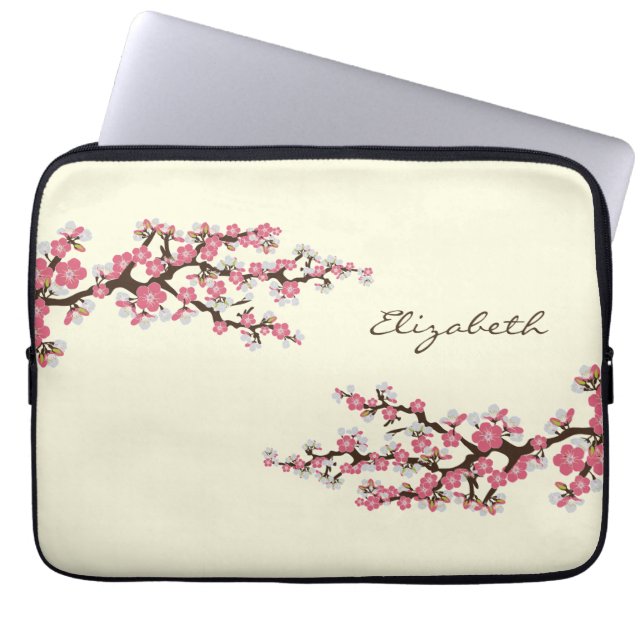 Cherry Blommar Sakura Laptop sleeve (rosa) (Framsidan)