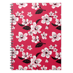 CHERRY BLOMMAR - SAKURA (RED) ANTECKNINGSBOK