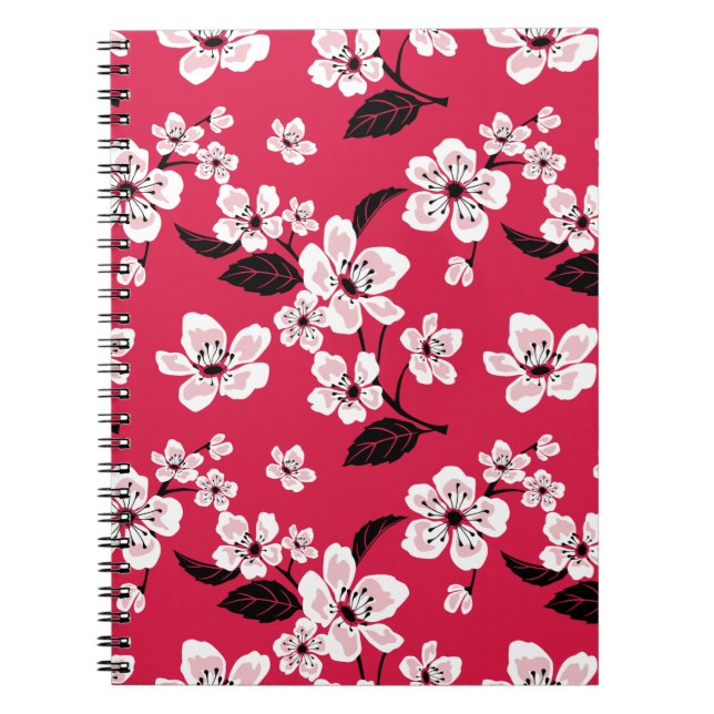 CHERRY BLOMMAR - SAKURA (RED) ANTECKNINGSBOK (Framsidan)