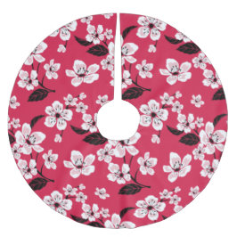 CHERRY BLOMMAR - SAKURA (RED) JULGRANSMATTA BORSTAD POLYESTER