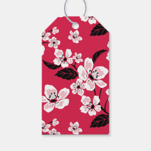 CHERRY BLOMMAR - SAKURA (RED) PRESENTETIKETT