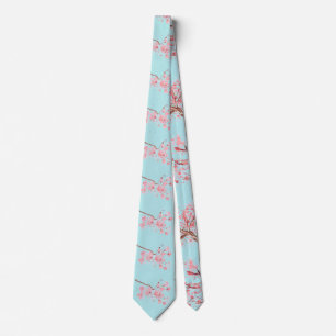 Cherry blommar Sakura Rosa Blommigt Bröllop Blue Slips