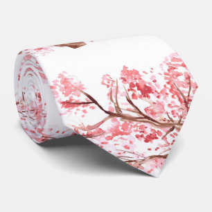 Cherry blommar Sakura Rosa Blommigt Bröllop Slips
