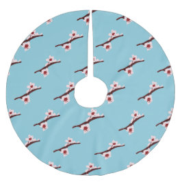 Cherry Blommar, Sakura, Rosa Blommönster Julgransmatta Borstad Polyester