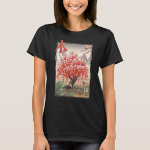 Cherry Blommar Sakura Träd Mt Fuji Japan T Shirt