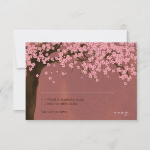 Cherry Blommar/Sakura Watercolor (Dusk) OSA Inbjudningar