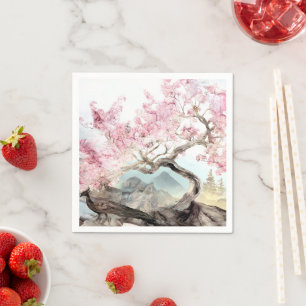 Cherry Blommar Sergranat Pappersservett