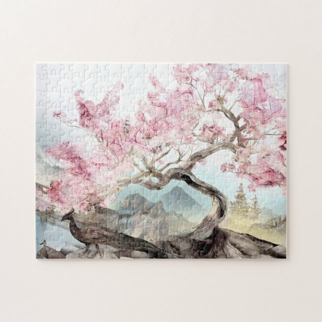 Cherry Blommar Sergranat Pussel (Horisontell)