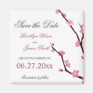 Cherry Blommar Spara datum magneter