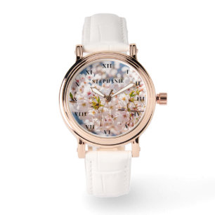 Cherry Blommar Springtime Blommigt Sakura Modern Armbandsur