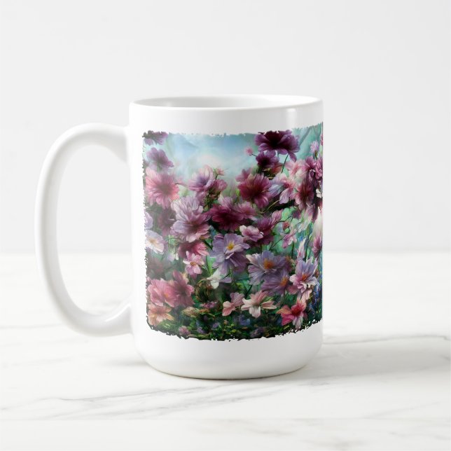 Cherry Blommar Stänk Flowers Kaffemugg (Vänster)