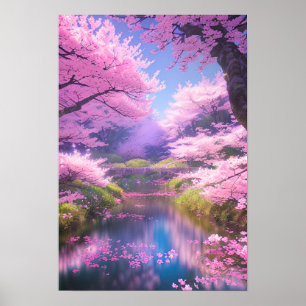 Cherry Blommar Stream Poster