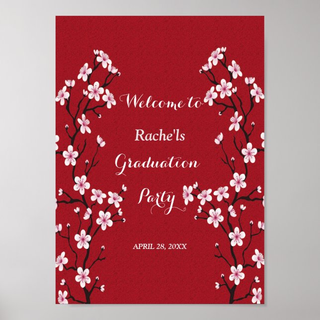 Cherry Blommar Studenten Poster (Framsidan)