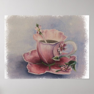 Cherry Blommar Tea Poster