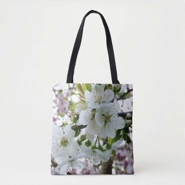 Cherry Blommar Tote Bag Tygkasse (Framsida)