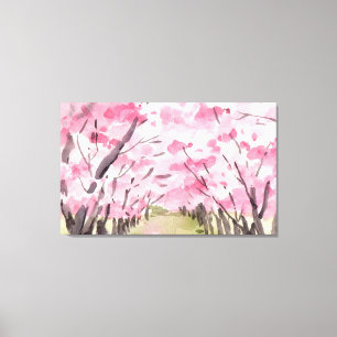 Cherry Blommar Träd Concept Wall Art Canvastryck