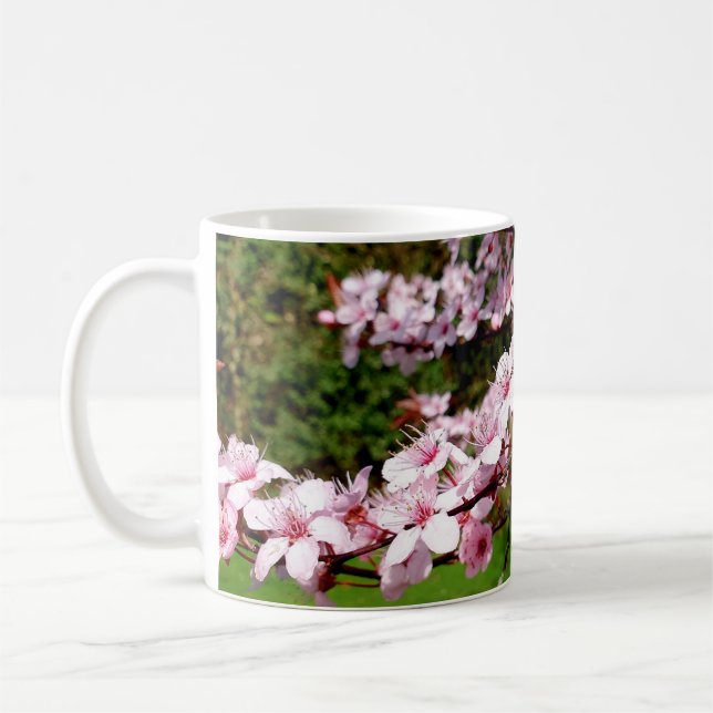 Cherry Blommar Träd i parken Kaffemugg (Vänster)