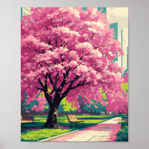 Cherry Blommar Träd Poster - Impressionist Vår