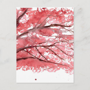 Cherry blommar träd vykort