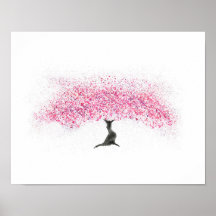 Cherry Blommar Träd Watercolor