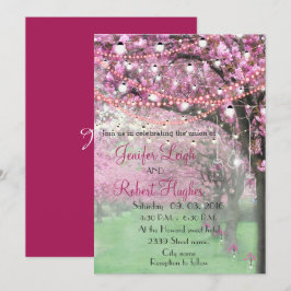 Cherry blommar vår bröllop inbjudningar