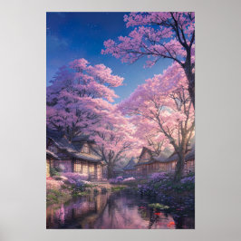 Cherry Blommar Village Retreat Poster