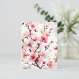 Cherry Blommar Vykort