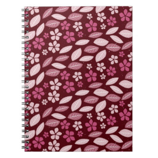 Cherry Blommar Way - Burgundy Spiral Photo Noteboo Anteckningsbok