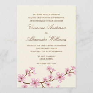 CHERRY-BLOMMAR WEDDING-INBJUDANDE INBJUDNINGAR