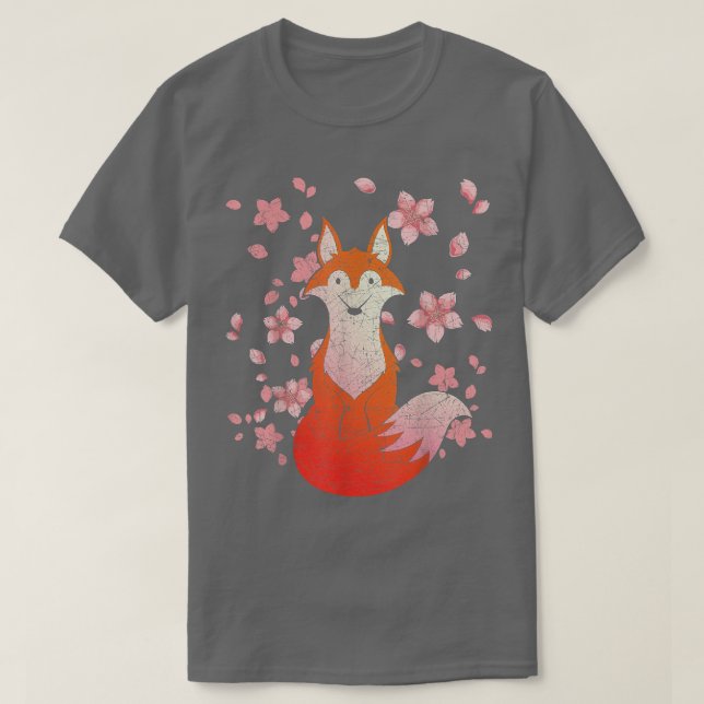 Cherry Blommar Wildlife Forest Animal Lover Sakura T Shirt (Design framsida)