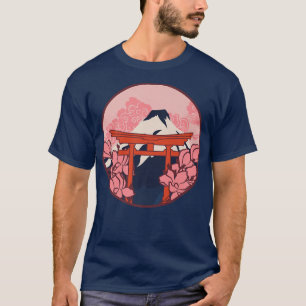 Cherry Blommar Woodblock Japan Art Japan T Shirt
